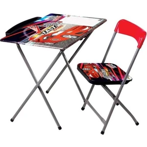 Furkan Toys Dzc Kuzenler Avm Max Speed Cars Çocuk Lisanslı Çalışma Masa Sandalye Seti Yazı Tahtalı Kalemlikli