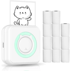 Shopfocus Mini Akıllı Yazıcı - Yeşil (Yurt Dışından)