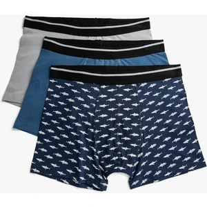 Pamuklu Erkek 3'lü Boxer Seti