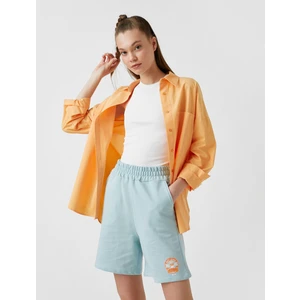 Kadın Beli Bağcıklı Yüksek Bel Şort