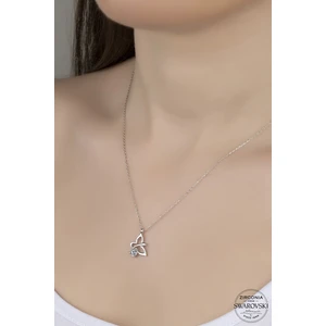 Union Takı Union Swarovski Zirconia Kadın Kelebek Gümüş Kolye