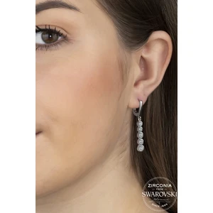 Union Takı Union Swarovski Zirconia Kadın Beştaş Sallantılı Gümüş Küpe