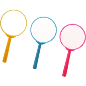 3 Adet Çocuklar El Büyüteç Büyüteç Cam Çapı 60MM Büyüteç 3x -