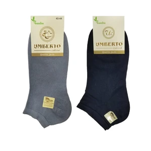 Umberto Calvini 6 Adet Erkek  Bambu Patik Çorap - 307 3 Gri 3 Lacivert