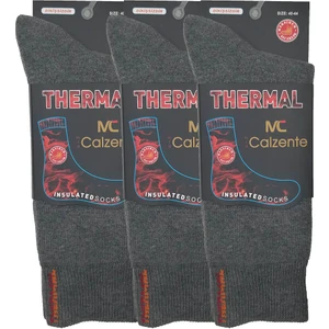 Mia Calzente 3 Adet Thermal (Termal) Erkek Çorap 3 Adet Füme