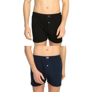 117 Erkek Düz Penye Boxer 12'li Paket 6 Siyah 6 Lacivert