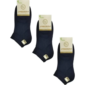 Umberto Calvini 12 Adet Erkek  Bambu Patik Çorap -307 12 Adet Lacivert
