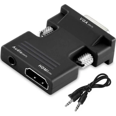 Maxgo 2163 Ses Destekli HDMI To Vga Kablo Çevirici