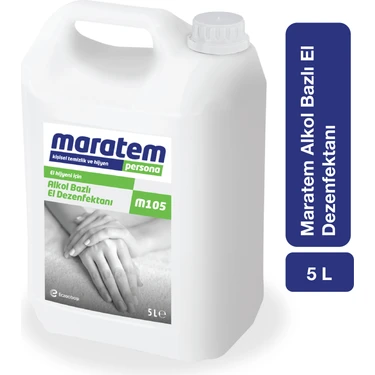 Maratem M105 Alkol Bazlı El Dezenfektanı 5 lt Sıvı İçerikli Antibakteriyel Etki