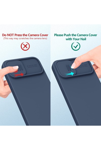 I-Veys Samsung Galaxy A52 / A52S Kılıf Mat Yüzey Sürgülü Kamera Lens Korumalı Color Lens Silikon Kapak