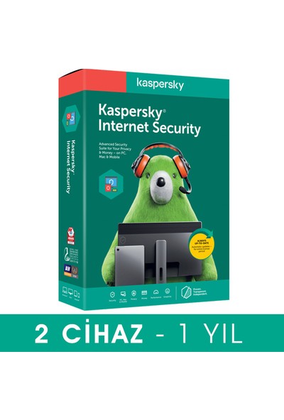 Kaspersky Internet Security 2022 - 2 Cihaz 1 Yıl - Online Teslimat