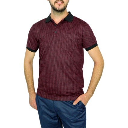 Erkek Polo Yaka Jakarlı Tişört BGL-ST00535