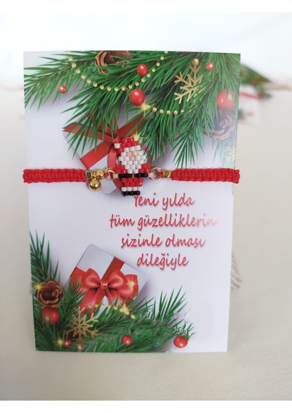 Yılbaşı Temalı Miyuki Noel Baba Bileklik