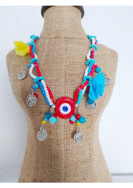 Nazar Doğal Taş Kolye