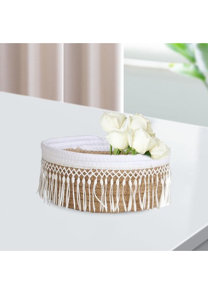 Çok Fonksiyonlu Pamuk Dokuma Sepet Yıkanabilir Sundries Yurt Için Yıkanır Bebek Kreş Sarı