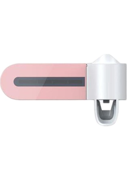 Diş Fırçası Sterilizatör Otomatik Diş Macunu Sıkma Sondaj-Ücretsiz USB Şarj 4 Diş Fırçası Yuvaları Diş Macunu Organizatör Raf Aile Banyo - Pembe