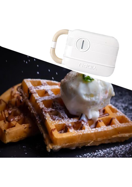 Çok Işlevli 2 Plakalı Ev Waffle Makinesi - Beyaz (Yurt Dışından)