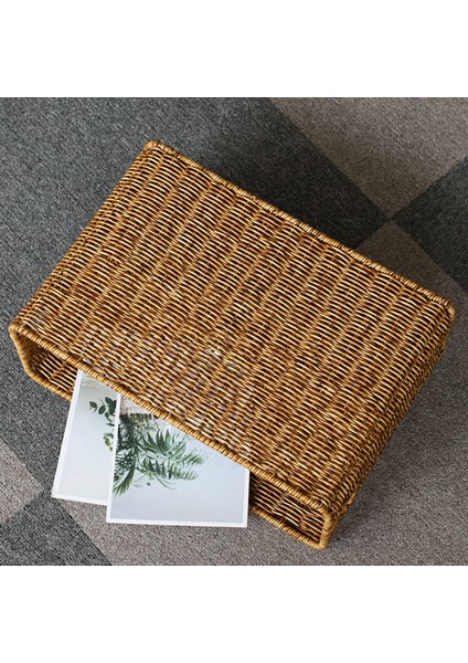Dergi Sepeti Konteynerler Plastik Rattan Çok Fonksiyonlu Kabinler Için Ev Işık Kahverengi(Yurt Dışından) fırsatları