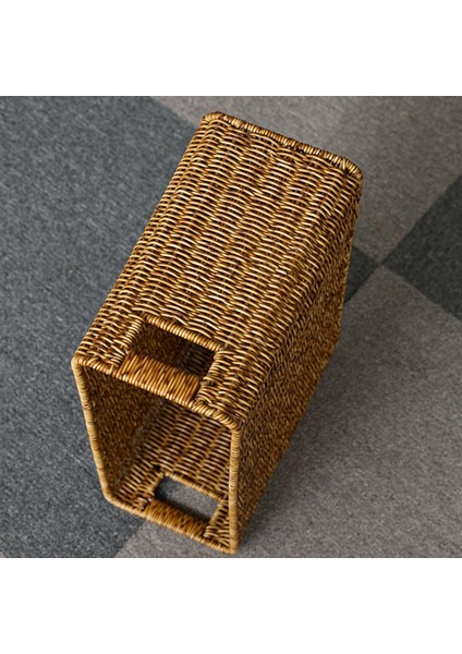 Dergi Sepeti Konteynerler Plastik Rattan Çok Fonksiyonlu Kabinler Için Ev Işık Kahverengi(Yurt Dışından) indirimleri