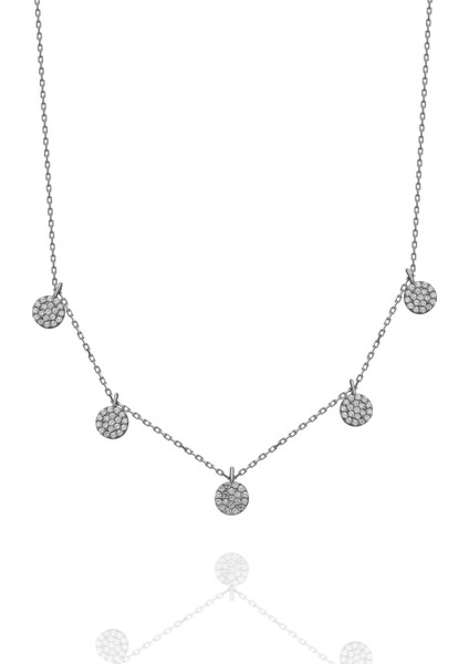 Pullu 925 Ayar Gümüş Kolye