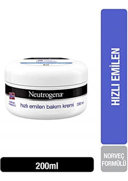 Norveç Formülü Hızlı Emilen Bakım Kremi, 200 ml Vücut Kremi