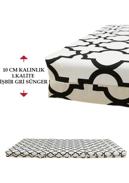 Katlanır Yer Yatağı (8 cm Kalın)Sünger Yatak 80X180 Alaçatı 8 cm