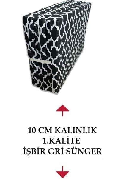 Katlanır Yer Yatağı (8 cm Kalın)Sünger Yatak 80X180 Karaçatı 8 cm