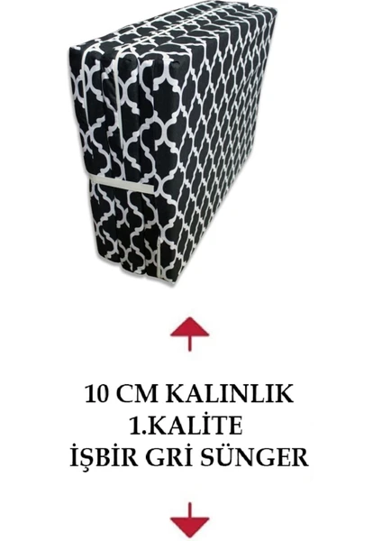 Vip Home Concept Katlanır Yer Yatağı (8 cm Kalın)Sünger Yatak 80X180 Karaçatı 8 cm