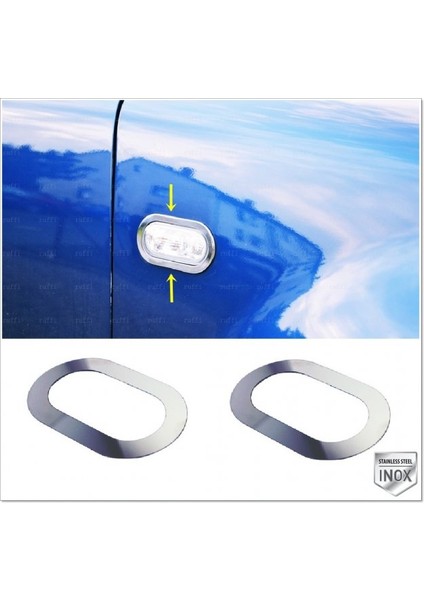 Nissan Qashqai J10 Krom Sinyal Çerçeve 2 Parça 2007-2010 Paslanmaz Çelik fiyatları