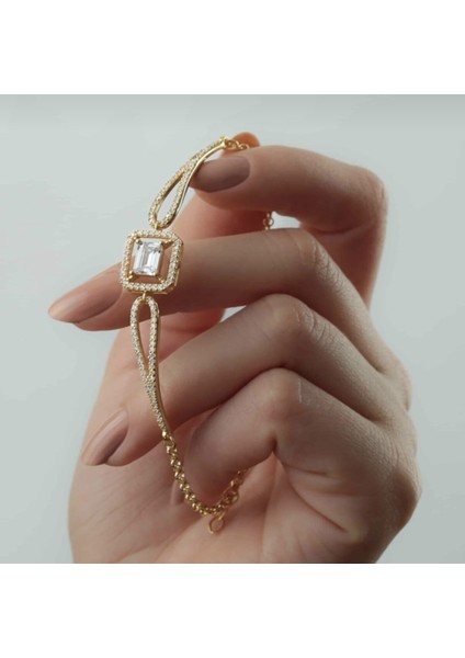 Baget Gold Kaplama Gümüş Suyolu Bileklik