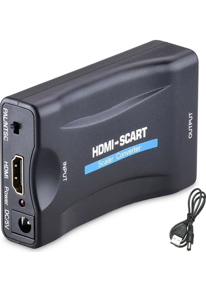 2164 HDMI To Scart Av Video Tv Çevirici Dönüştürücü Adaptör Tüplü Tv