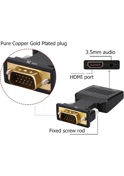 2170 VGA To HDMI Çevirici Dönüştürücü