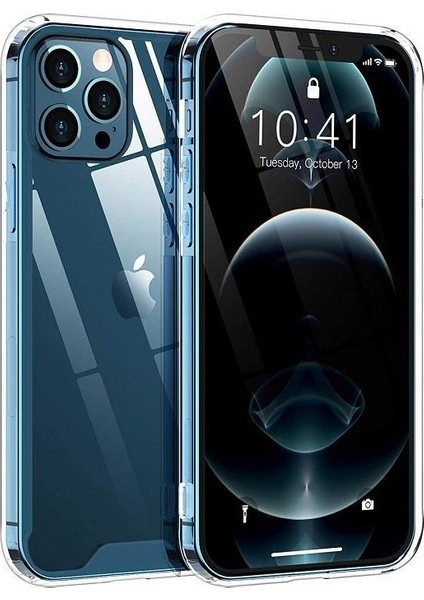 Apple iPhone 12 Pro Max 6.7" Şeffaf Kılıf Silikon Koruma