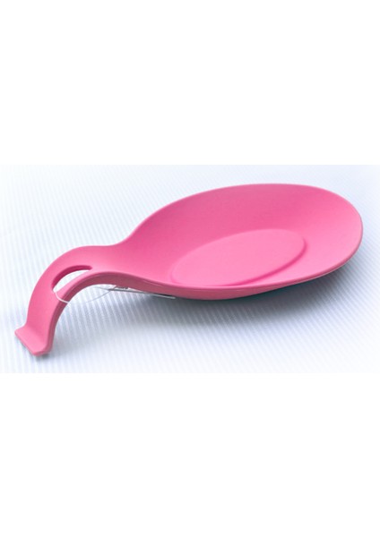 Silikon Kepçe ve Kaşık Altlığı (Pembe)