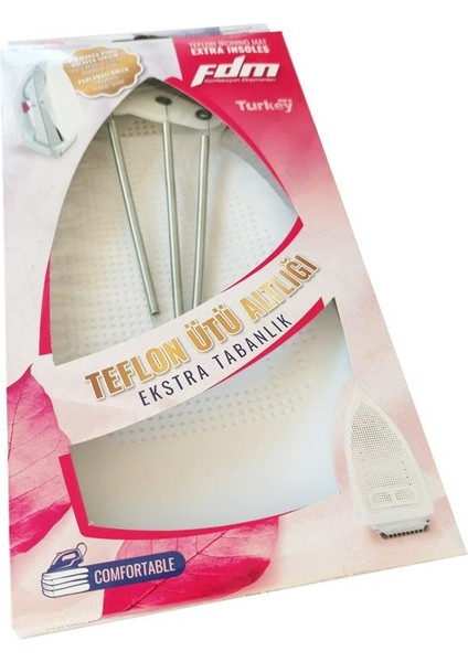 Ev Tipi Parlatmaz Ütü Altlığı ve Gazzella Sy Stx 3285 B Kutulu Ev Tipi Ütü Bezi (135 x 50 cm.) Pembe
