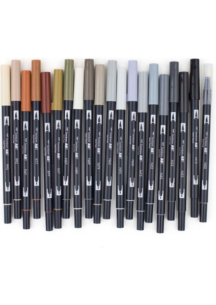 Abt Dual Brush Pen Grafik Kalemi 20'li Set - Neutral fiyatları