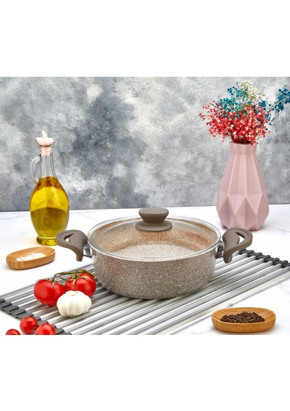 Panamera 30CM Granit Ezme Basık Tencere Karnıyarık Tenceresi