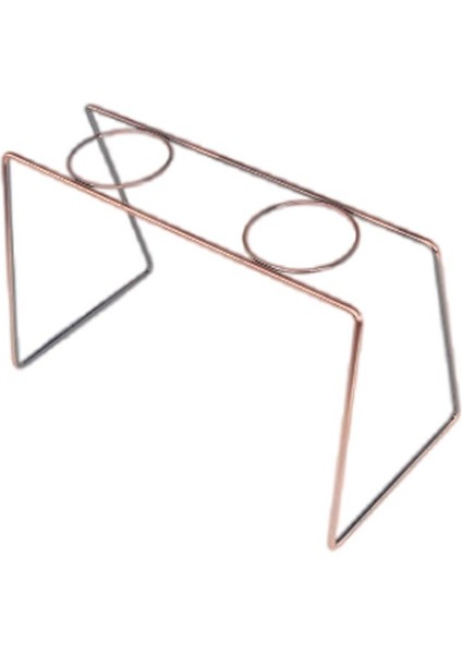 Dayanıklı Kahve Damalayıcı Standı Filtre Kupası Tutucu Damla Kupası Braketi Cafe Iki Delik Bronz (Yurt Dışından)