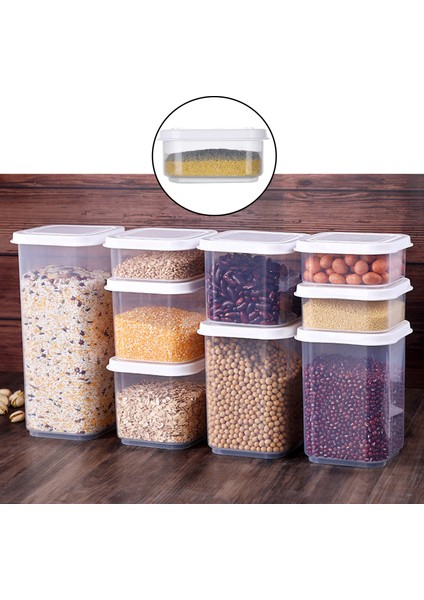 Ev Gıda Saklama Kutusu Kapakları ile Set Kare Vakum Kapak Hava Geçirmez Kavanozlar Noodle Tahıllar Un Makarna Depolama Kavanozları Ev Mutfak Mühürlenebilir Organizatör - A (Yurt Dışından) modelleri