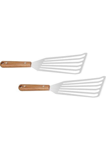 Ahşap Saplı Paslanmaz Çelik Spatula -Renkli (Yurt Dışından)