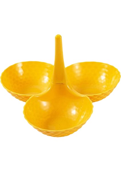 Meyve Tabağı Çok Katmanlı Ekran Snack Saklama Kutusu Kek Oturma Odası Için Standı Limon Sarı (Yurt Dışından)