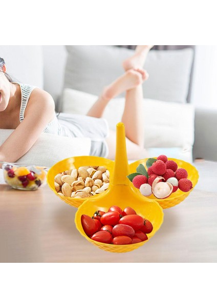 Meyve Tabağı Çok Katmanlı Ekran Snack Saklama Kutusu Kek Oturma Odası Için Standı Limon Sarı (Yurt Dışından) fırsatları