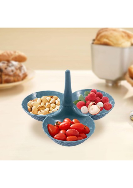 Meyve Tabağı Çok Katmanlı Ekran Snack Saklama Kutusu Kek Oturma Odası Mavi Gri Için Standı (Yurt Dışından) fiyatları