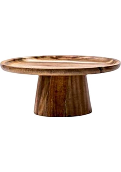 Kauçuk Ahşap Servis Tepsi Kek Standı Ekran Standı Mutfak Için Tatlı Tabağı Standı 16.5x7.2 cm (Yurt Dışından)