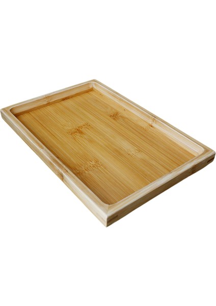 Ahşap Servis Tepsisi Dekoratif Servis Tabağı Mutfak Yatak Için 12.99X8.66X1.18 Inç (Yurt Dışından)