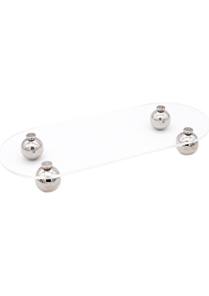 Temizle Vanity Tepsi Masaüstü Ev Dekor Plaka Tatlı Takı Parfüm Oval Için (Yurt Dışından)