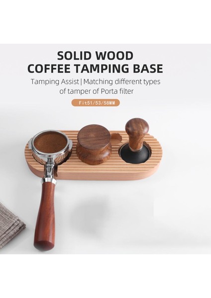 Kahve Tamping Standı Ahşap Katı Basın Tutucu Cafe Mutfak Ofis 58MM Için (Yurt Dışından) modelleri