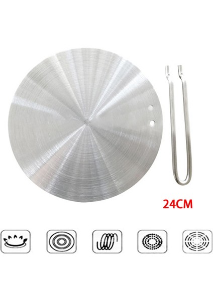 Adaptör Paslanmaz Çelik Katlanabilir Dönüştürücü Isı Plakası Mutfak Evi Için 24 cm (Yurt Dışından)