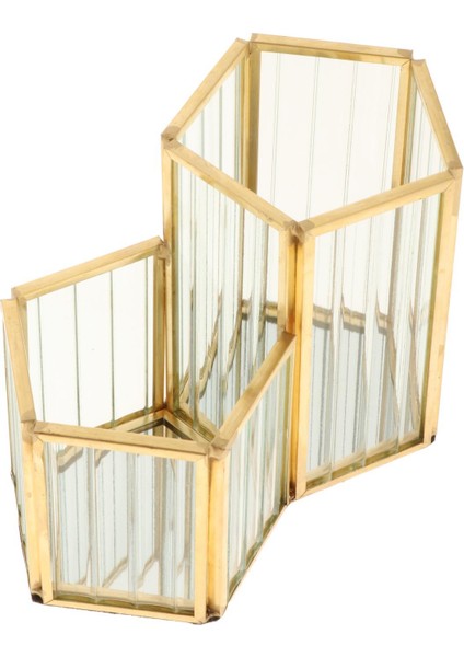 Depolama Organizatör Metal Sınır Çizgili Iki Izgara Için Şeffaf Çok Fonksiyonlu (Yurt Dışından)