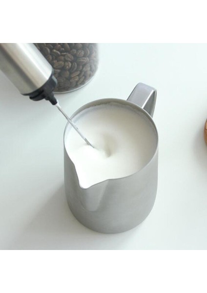 Frappe Latte Sarı Için El Süt Froother Pil Kumandalı Süt Vapur Köpük (Yurt Dışından)